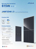 Panneaux solaires monocristallins bifaciaux de type N Topcon à haute efficacité photovoltaïque Longi Jinko JA Trina Cana-dian 600 Watt 600W