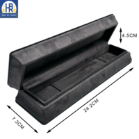 Emballage de boîte d'ensemble de bijoux de vente directe d'usine Coffrets cadeaux de taille en velours gris pour accessoires de bijoux