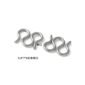 Jewelry Making Pendant Accessories DIY Stainless Steel Pave Charm <strong>Loops</strong> with Curved Bar Rings Connector <strong>for</strong> Permanent Bracelet - Product Image 5