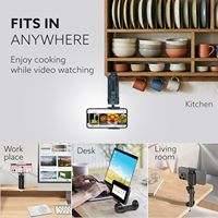 Soporte móvil multiusos con clip y rotación de 360° °   Soporte móvil portátil con ángulos ajustables para viajes y vlogging