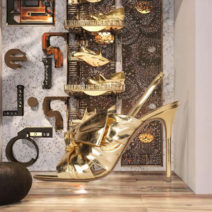 Women's Stiletto Heels Dress Shoes with Bow Knotted Ankle Strap Heel <b>Sandals</b> Evergreen PU Insole for All Seasons - Product Image 3