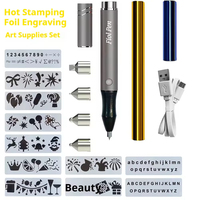 Kits de Plumas de Estampado en Caliente con Transferencia de Lámina Inalámbrica USB, Puntas de 0.8mm/1.5mm/2.5mm/3.0mm para Dibujo DIY, Compatible con OEM/ODM, Estuche Rígido