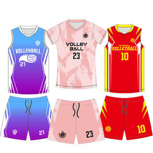 Jersey Voli Sublimasi Custom Logo Tim Sendiri Seragam Voli Pria Hitam Kaos Voli Wxmn002 - Product Image 4