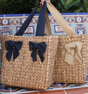 Bolso de mano de paja a la moda para mujer, bolso de playa, bolso de mano para mujer de alta calidad con lazo, muy vendido. - Product Image 5