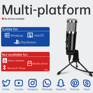 Depusheng A9 Set Microfono a Condensatore USB con Treppiede da Studio per PC, Mobile, Registrazione e Canto dal Vivo - Product Image 5
