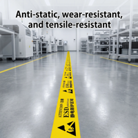 Bande de sol antistatique Haoputon avancée avec avertissement ESD, en PVC anti-rayures, pour ateliers automobiles et électroniques