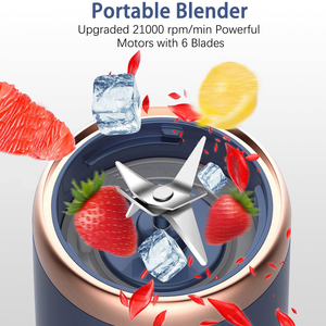 Mixeur Portable USB Rechargeable pour Jus de Fruits, Double Gobelet en Plastique, Idéal pour la Maison, les Voyages, le Sport et la Voiture – Pour Smoothies Frais - Product Image 1