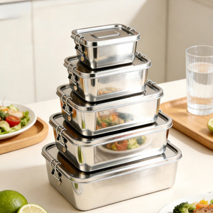 Vente en gros de boîtes à lunch en acier inoxydable 304, boîtes à lunch hermétiques et boîtes à pique-nique de qualité alimentaire pour l'extérieur - Product Image 2