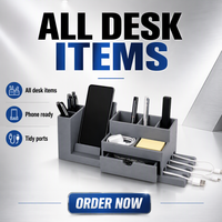Organisateur de bureau modulaire imprimé en 3D FDM en PLA, porte-stylos multi-compartiments, support de téléphone, bureau à domicile, OEM personnalisé
