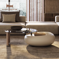 Vente en gros élégante table basse laquée écologique pour chambre à coucher personnalisée en usine table d'appoint de meubles de salon au design unique et moderne