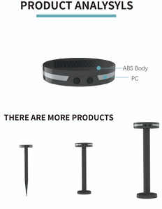 Holite新款IP65太阳能发光二极管庭院灯，带暖白色防水设计，ROHS认证5w户外景观照明 - Product Image 4