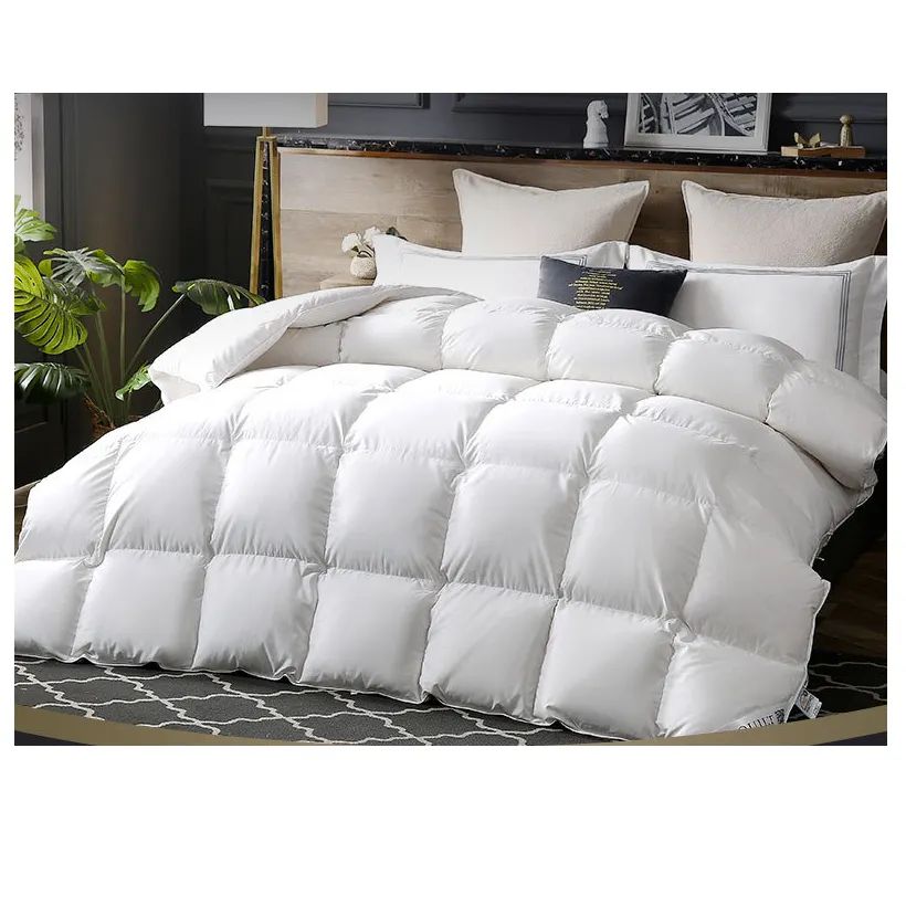 Duvet down e edredon solto de penas, para atacado, branco, de cabra, colcha