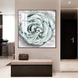Arte Murale Astratta Moderna di Lusso, <span class=keywords><strong>Quadri</strong></span> e Stampe di Fiori e Rose, Dipinto <span class=keywords><strong>in</strong></span> Cristallo e Porcellana <span class=keywords><strong>per</strong></span> Soggiorno, Decorazione Casa, Idea Regalo - Product Image 5