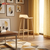 Chaise de bar rétro, design luxueux, chaise de salle à manger en bois massif, restaurant, café, salle à manger, mobilier de maison, tabourets de bar
