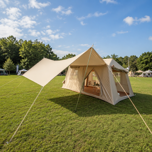 Cabaña Inflable para Exteriores, 420D Oxford, 396x270x200cm, Color Caqui, PVC Airbeam, para Vacaciones y Glamping, Venta al Por Mayor - Product Image 5