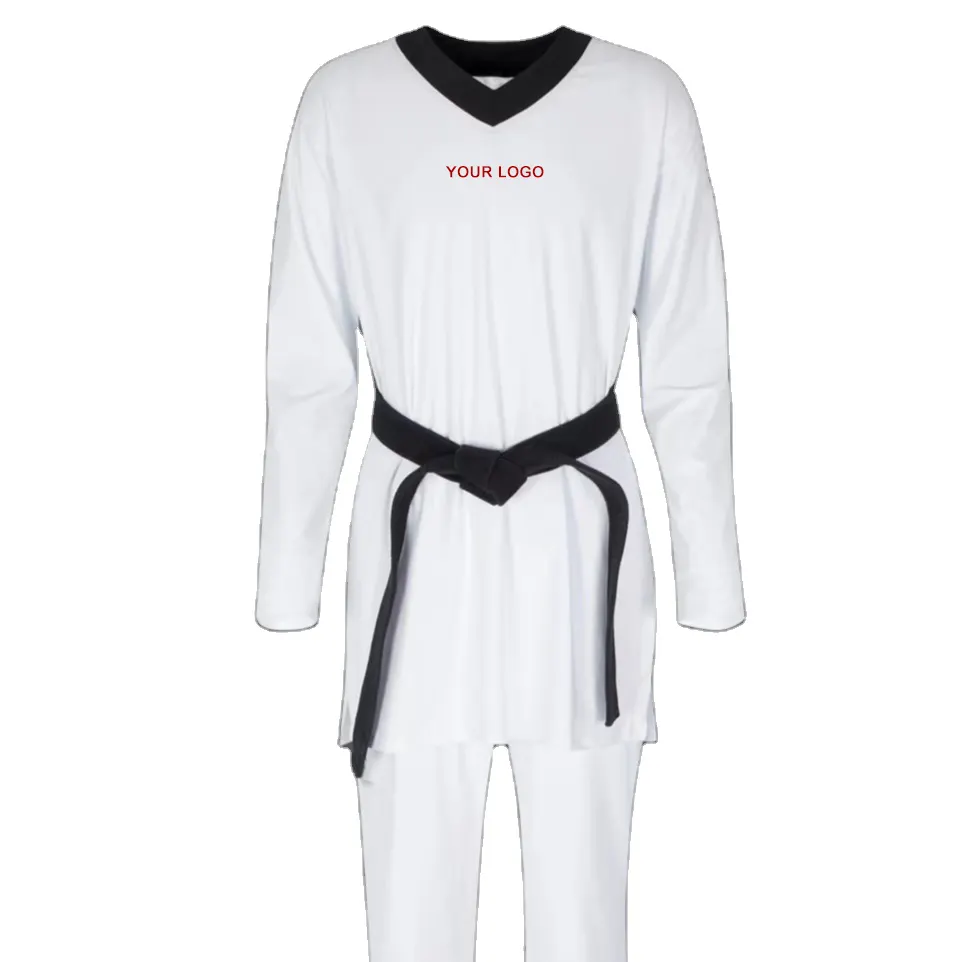 Hochwertige Unisex Taekwondo-Anzug komfortable Trainingsbekleidung mit individuellem Logodruck für Kung-Fu- und Samurai-Stile