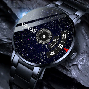 Genuine Drop-shipping New Mens Watch <b>Automatic</b> Movement <b>Chronograph</b> 40mm Starry-sky Design Steel Band - Product Image 4