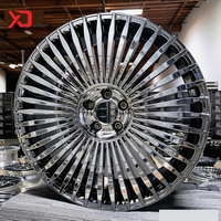 Velg Mobil Penumpang 5*112 5*120 Forged 22 23 24 Inch, Multi Spoke, Floating Caps untuk G-Class AMG SLS S400 E-class