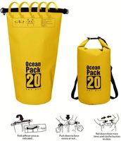 Bolsa Impermeable de 2L con Bolsillo Frontal Enrollable, para Kayak, Teléfono, Camping y Senderismo