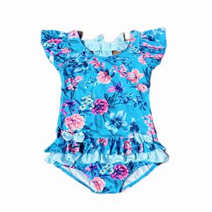Qingli ODM personnalisé usine bébé <span class=keywords><strong>maillot</strong></span> <span class=keywords><strong>de</strong></span> <span class=keywords><strong>bain</strong></span> robe imprimé citron cerise volant manches <span class=keywords><strong>combinaison</strong></span> maillots <span class=keywords><strong>de</strong></span> <span class=keywords><strong>bain</strong></span> bébé filles Bikini été - Product Image 2