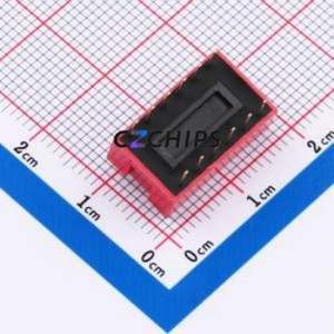 DS-06R DIP Switch Through hole Component (THT)-12P,16.8x9.9mm Switch Flat Toggle, Raised Type Single Pole Single Throw 6 PC Pin - Product Image 2