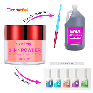 Polvo acrílico EMA 2 en 1 de alta calidad, venta al por mayor, salón de inmersión Rosa transparente <span class=keywords><strong>para</strong></span> suministros de <span class=keywords><strong>uñas</strong></span>, Etiqueta Privada, volumen de 1oz - Product Image 5