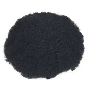 Pelucas de cabello humano de 8x10 para hombre, peluca de cabello natural con encaje completo, tupé afro negro, novedad - Product Image 6