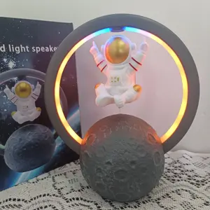 Spaceman Light Computer Desk Decorated Magnetic Levitation Wireless Bluetooth Stereo Cosmonaut RGB Colorful Night Light