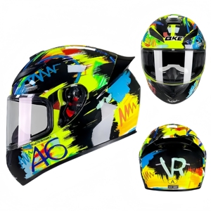 Casco de motocicleta de cara completa con carcasa ABS aprobada por CCC, casco Universal para todas las estaciones para hombres - Product Image 2