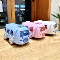 Seaygift - Vaso de Agua de Plástico Creativo para Niños, Botella de Agua de Plástico Portátil con Correa para Niños, Gimnasio, Viajes, Autobús, con Tapa y Pajita