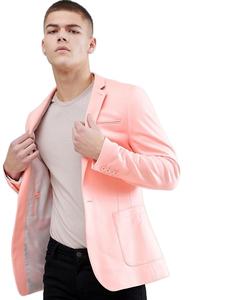 KY 도매 사무실 사업 노치 라펠 버튼 폐쇄 기능성 포켓 슈퍼 스키니 핏 캐주얼 남성 블레이저 남성 재킷 - Product Image 1