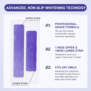 Venta caliente Tiras de blanqueamiento de dientes moradas 14 Aplicación Eliminador de manchas profundas sin peróxido Blanqueador de dientes - Product Image 4