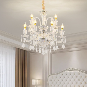 Decoraciones para salones de bodas Luz colgante Candelabro de cristal K9 de lujo para sala de estar de Hotel - Product Image 4
