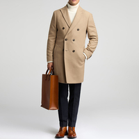 Veste chaude à double boutonnage de haute qualité pour hommes, manteau d'affaires boutonné avec fonction imperméable