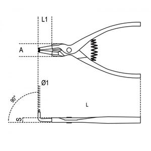 BETA - 010389014 Pince à circlips externe avec motif plié et poignées en PVC à 90 ° (multi-pack) PINCES ET COUPE - Product Image 2