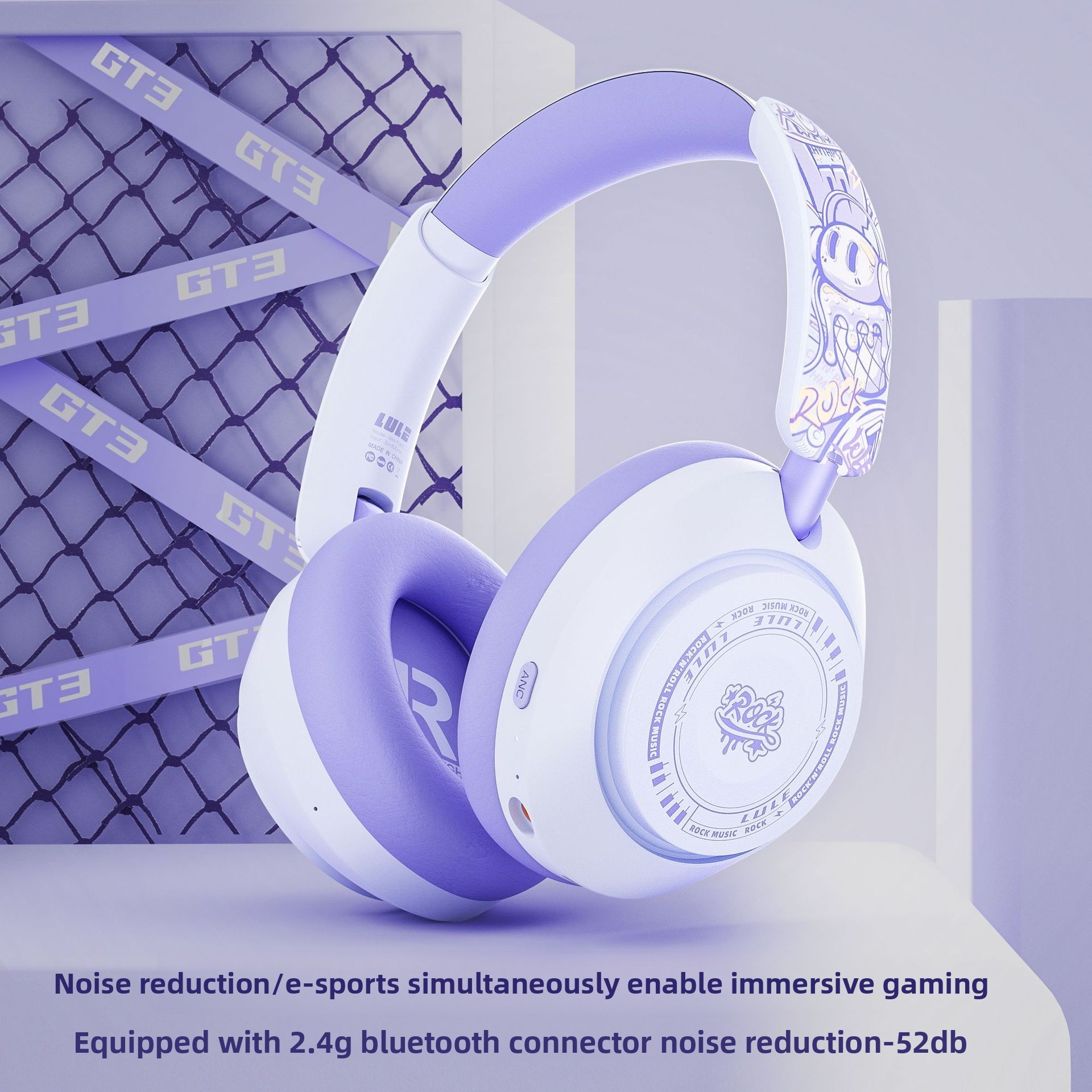 Wholesale New Arrival GT-3 Over-Ear <strong>Wireless</strong> Headset 2.4G BT ANC Stereo <strong>Low</strong> <strong>Latency</strong> 90H Battery Waterproof JL HiFi Bass Gaming