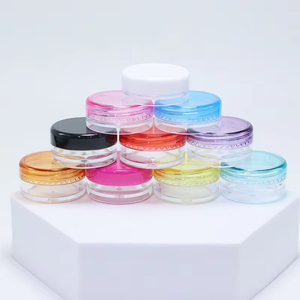 3g 5g <b>Small</b> Round Clear Cream Jar Plastic Pot Box Transparent Cosmetic Sample <b>Container</b> with Lids - Product Image 1