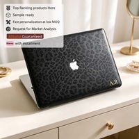 Étui rigide en cuir imprimé léopard marron Yihe pour MacBook Air 2022 A2681 et MacBook Pro