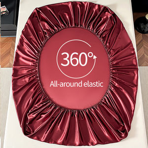 Ventes chaudes, <span class=keywords><strong>drap</strong></span>-<span class=keywords><strong>housse</strong></span> en satin, ensemble de 3 pièces, protège-matelas, literie, <span class=keywords><strong>housse</strong></span> de matelas lavable, anti-poussière, multi-tailles pour un usage domestique - Product Image 2