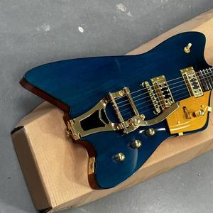 Màu Xanh grtch thương hiệu guitar điện gỗ rắn với Tremolo và Chrome phần cứng Big. s-bằng cách Vận chuyển nhanh - Product Image 1