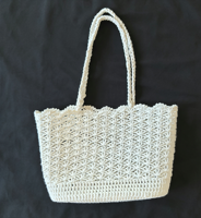 Sac fourre-tout moderne et élégant en crochet pour courses, réutilisable, lavable, en coton et maille, pour l'extérieur