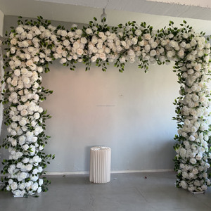 Arco cuadrado romántico gigante tamaño personalizado rosas blancas otoño boda arco de flores artificiales para decoración de fondo de boda - Product Image 1