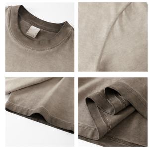 Camiseta TKAN714D al por Mayor, Personalizada, de Verano, para Hombre, Talla Grande, Informal, Holgada, Gruesa, 100% Algodón, Estilo Vintage, Lavada al Ácido - Product Image 2