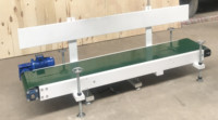 Ensemble complet : convoyeur à bande LFS de 2500 mm + piédestal rond chromé + machine à coudre les sacs GK35-6A + plieuse CP4900