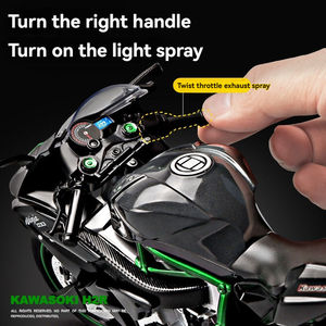 <span class=keywords><strong>รถ</strong></span>โมเดลไดแคสต์ Kawasaki Ninja H2R สเกล 1:9 <span class=keywords><strong>รุ่น</strong></span><span class=keywords><strong>ใหม่</strong></span>มาแรงปี 2025 พร้อมคันเร่งเปิด-ปิด ฉีดน้ำได้ ของเล่นไฟฟ้าสุดสนุก เทคโนโลยีล้ำสมัย ของเล่นโลหะ - Product Image 5