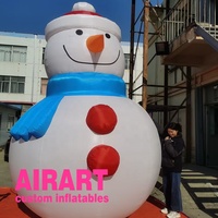 Bonhomme de neige gonflable populaire en vente, poupée de dessin animé pour la décoration de jardin de Noël