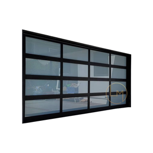 Nouveau design <span class=keywords><strong>de</strong></span> <span class=keywords><strong>porte</strong></span> <span class=keywords><strong>de</strong></span> <span class=keywords><strong>garage</strong></span> pliante automatique en aluminium et verre noir double trempé <span class=keywords><strong>de</strong></span> 5mm - Product Image 4