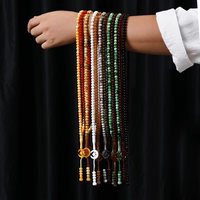 Chapelets de prière islamiques personnalisés en acrylique, 33/45/99 perles, chapelets tasbeeh, cadeaux unisexes, boîte pour musulmans