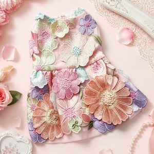 Hot Sale Cute Puppy <b>Dog</b> Spring Floral Fabric Vest <b>Dresses</b> Skirt Summer Clothing - Product Image 3