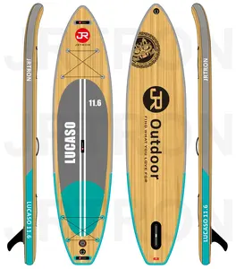 Surfboard Geetone Inflatable SUP Wood Design Portable Stand Up Paddle Boards Foldable Touring Drop Stitch Surfboard